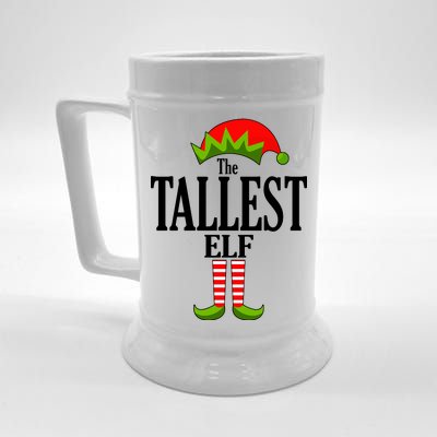 The Tallest Elf Funny Matching Christmas Beer Stein