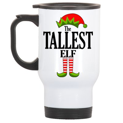 The Tallest Elf Funny Matching Christmas Stainless Steel Travel Mug