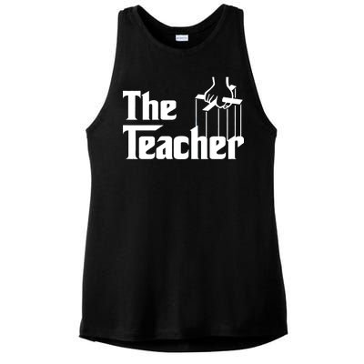 The Teacher Logo Ladies PosiCharge Tri-Blend Wicking Tank