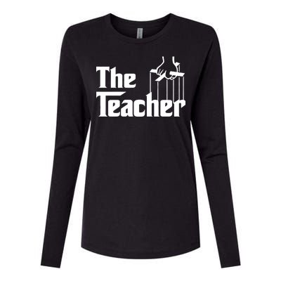 The Teacher Logo Womens Cotton Relaxed Long Sleeve T-Shirt