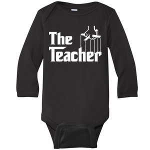 The Teacher Logo Baby Long Sleeve Bodysuit