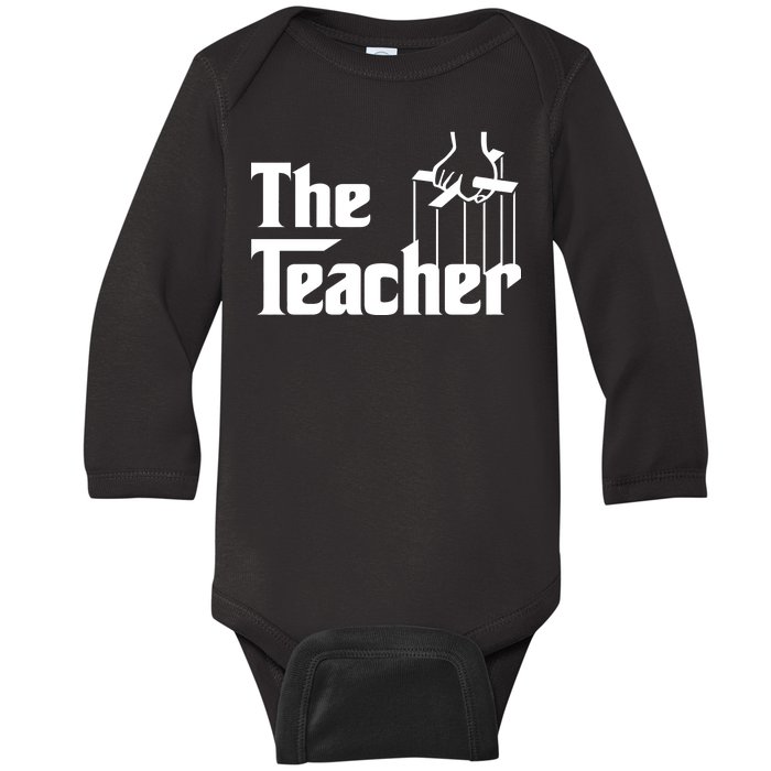 The Teacher Logo Baby Long Sleeve Bodysuit