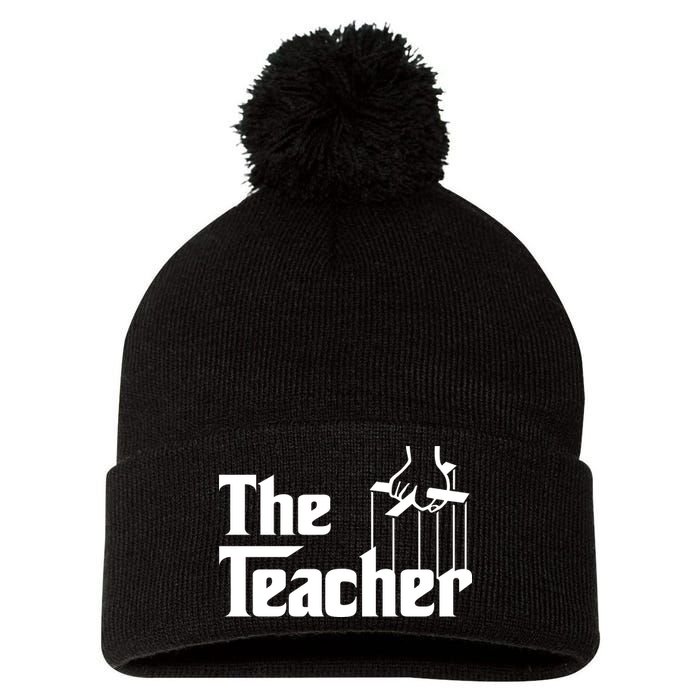 The Teacher Logo Pom Pom 12in Knit Beanie