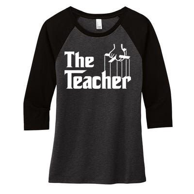 The Teacher Logo Women's Tri-Blend 3/4-Sleeve Raglan Shirt