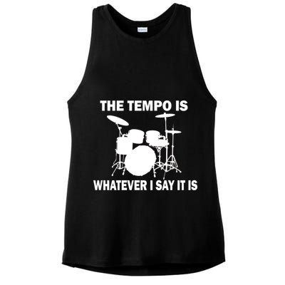 The Tempo Is What I Say Ladies PosiCharge Tri-Blend Wicking Tank