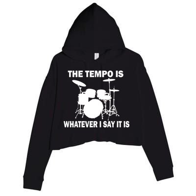 The Tempo Is What I Say Crop Fleece Hoodie