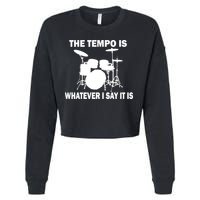 The Tempo Is What I Say Cropped Pullover Crew