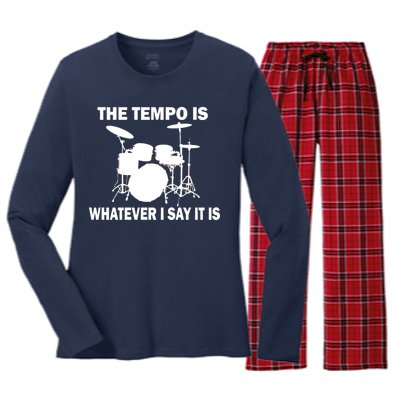 The Tempo Is What I Say Women's Long Sleeve Flannel Pajama Set 