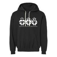 The three wise monkeys Garment-Dyed Fleece Hoodie