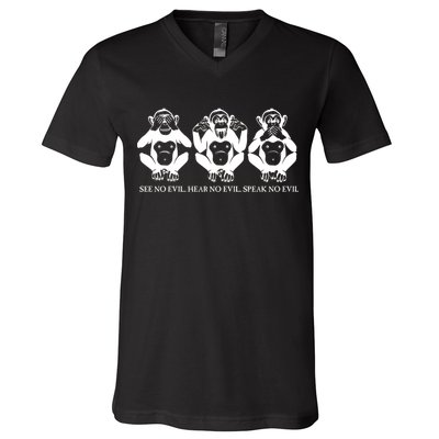 The three wise monkeys V-Neck T-Shirt