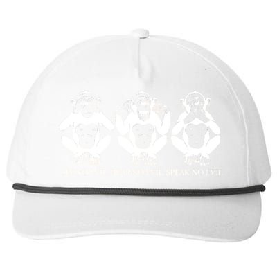 The three wise monkeys Snapback Five-Panel Rope Hat