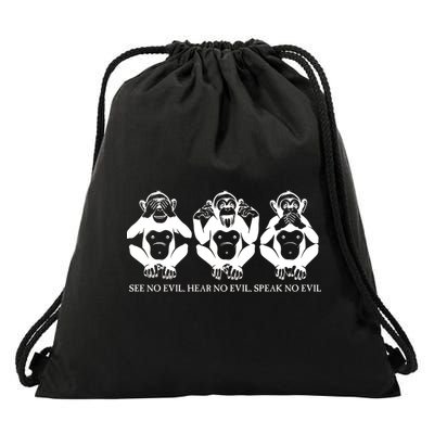 The three wise monkeys Drawstring Bag