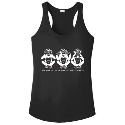 The three wise monkeys Ladies PosiCharge Competitor Racerback Tank