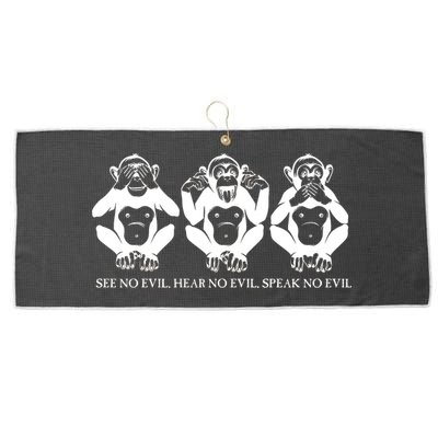 The three wise monkeys Large Microfiber Waffle Golf Towel