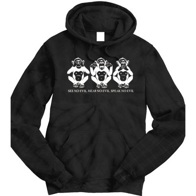 The three wise monkeys Tie Dye Hoodie