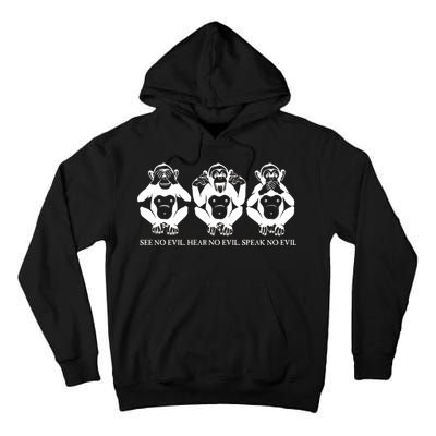 The three wise monkeys Tall Hoodie