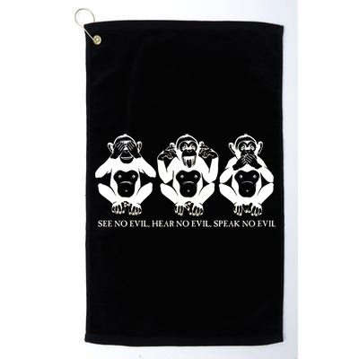 The three wise monkeys Platinum Collection Golf Towel