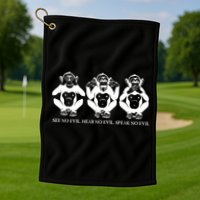 The three wise monkeys Golf Towel