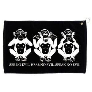 The three wise monkeys Grommeted Golf Towel