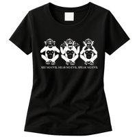 The three wise monkeys Womens T-Shirt