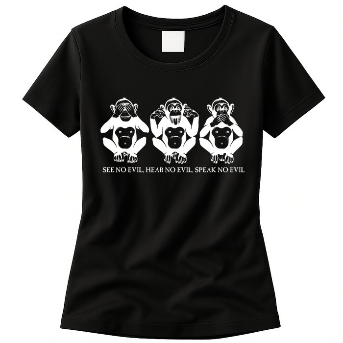 The three wise monkeys Womens T-Shirt