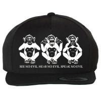 The three wise monkeys Wool Snapback Cap