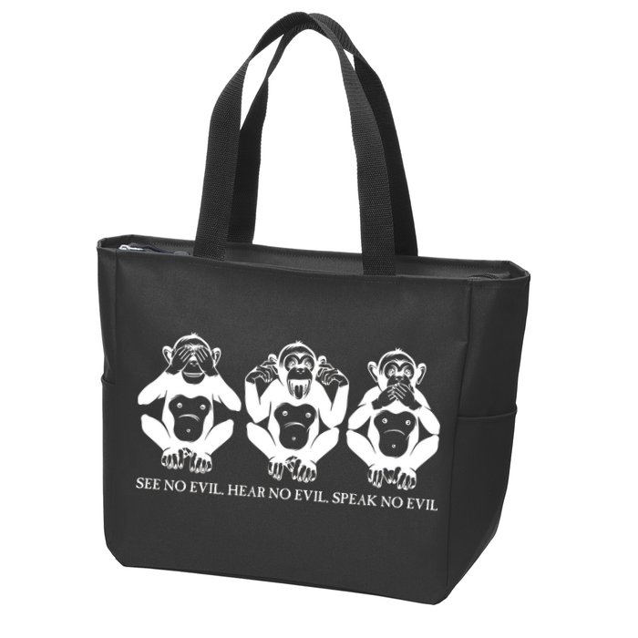 The three wise monkeys Zip Tote Bag