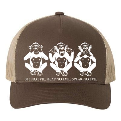 The three wise monkeys Yupoong Adult 5-Panel Trucker Hat