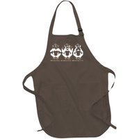 The three wise monkeys Full-Length Apron With Pockets