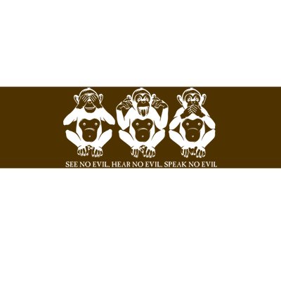 The three wise monkeys Bumper Sticker