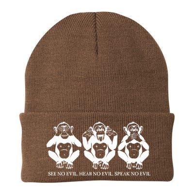 The three wise monkeys Knit Cap Winter Beanie