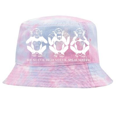 The three wise monkeys Tie-Dyed Bucket Hat