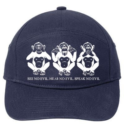 The three wise monkeys 7-Panel Snapback Hat