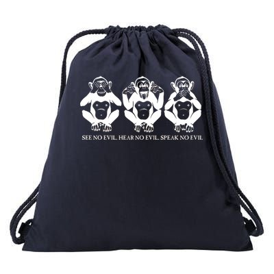 The three wise monkeys Drawstring Bag