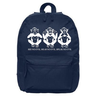 The three wise monkeys 16 in Basic Backpack