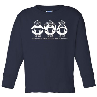 The three wise monkeys Toddler Long Sleeve Shirt