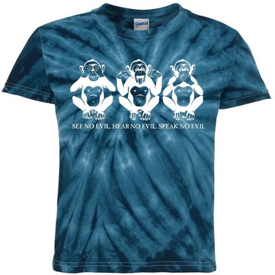 The three wise monkeys Kids Tie-Dye T-Shirt