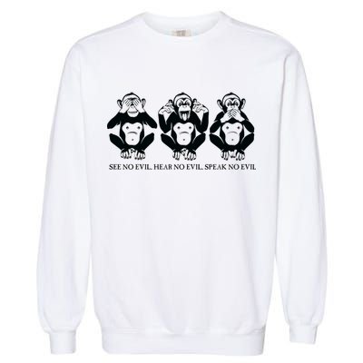 The three wise monkeys Garment-Dyed Sweatshirt