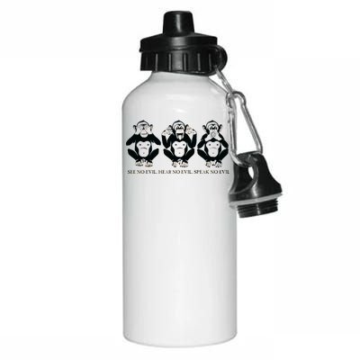 The three wise monkeys Aluminum Water Bottle