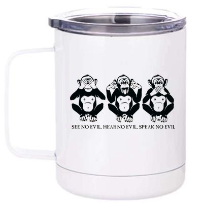 The three wise monkeys 12 oz Stainless Steel Tumbler Cup