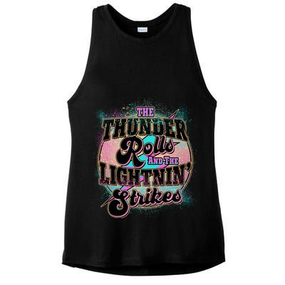 The Thunder Rolls And The Lightning Strikes Ladies PosiCharge Tri-Blend Wicking Tank