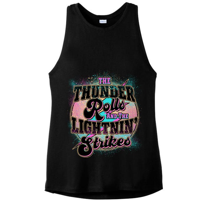 The Thunder Rolls And The Lightning Strikes Ladies PosiCharge Tri-Blend Wicking Tank