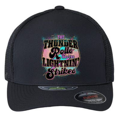 The Thunder Rolls And The Lightning Strikes Flexfit Unipanel Trucker Cap