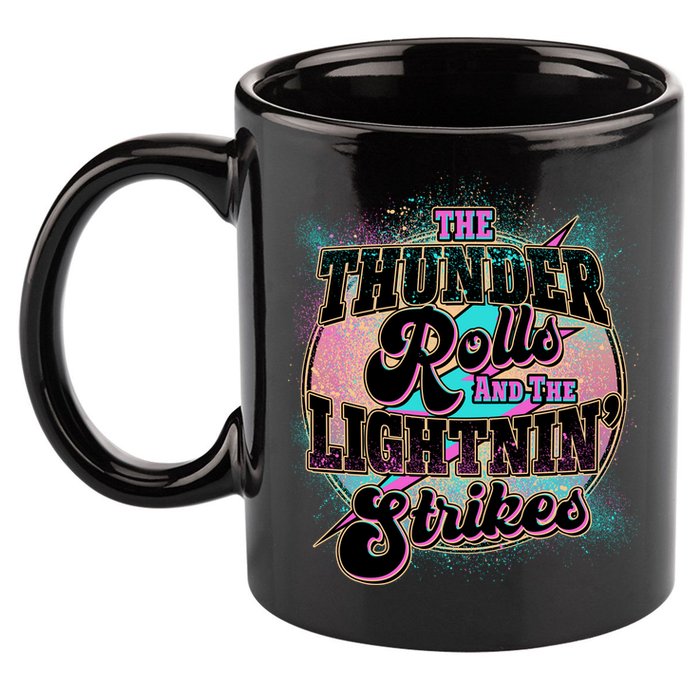 The Thunder Rolls And The Lightning Strikes 11oz C Handle Ceramic Mug