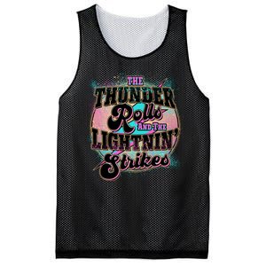 The Thunder Rolls And The Lightning Strikes Mesh Reversible Basketball Jersey Tank