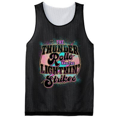 The Thunder Rolls And The Lightning Strikes Mesh Reversible Basketball Jersey Tank