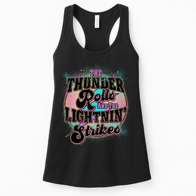 The Thunder Rolls And The Lightning Strikes Womens Tank Top