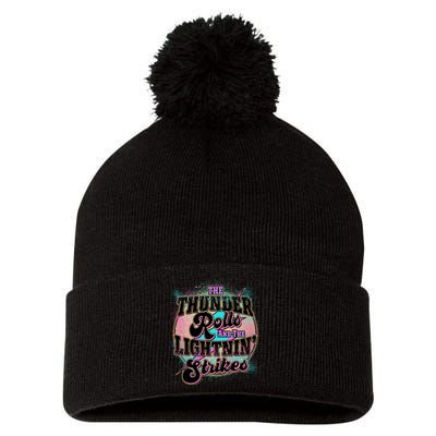 The Thunder Rolls And The Lightning Strikes Pom Pom 12in Knit Beanie