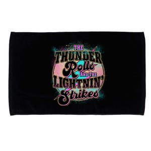 The Thunder Rolls And The Lightning Strikes Microfiber Hand Towel