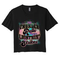 The Thunder Rolls And The Lightning Strikes Crop Top